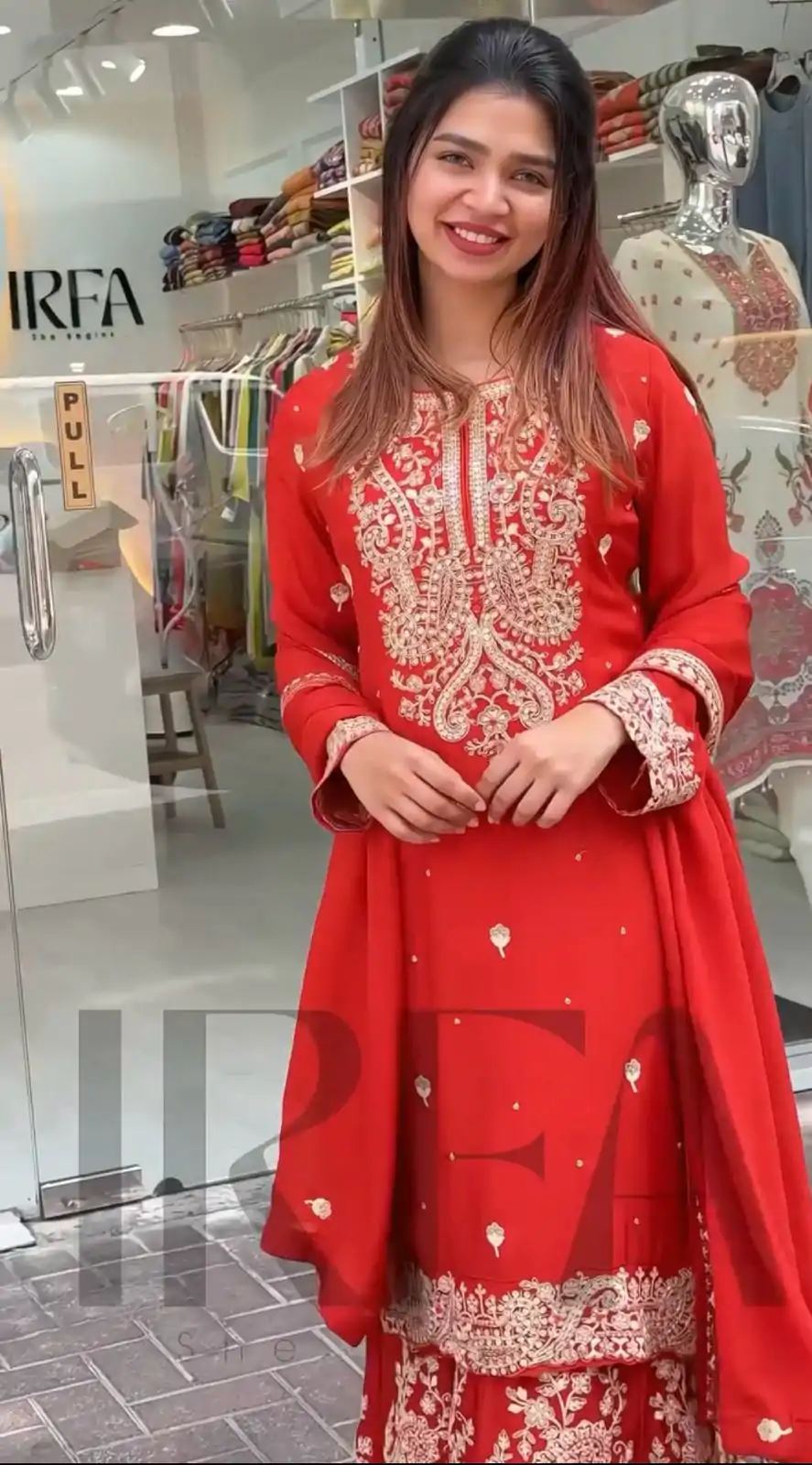 VLM 271 Red Color Chinon Silk With Embroidery Work Salwar Suit Casual, Wedding, Festive, Events . Expected Delivery  4-6 Working Days @2149/- only      | Casual Suits, Jump Suits, Creative suits, Designer Suits, Palazzo Suits, Party Wear Suits, Patiala Suits, Salwar suit, Straight Suits