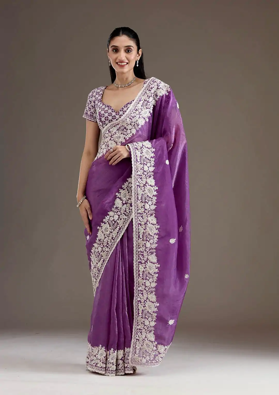 BT 1265 Purple Color Gold Crush Sequins Work Fancy Border Saree Casual, Wedding, Festive, Events . Expected Delivery  4-6 Working Days @2249/- only                                                                                                                                           | Embroidered Sarees, Bollywood Sarees, Creative Sarees, Designer Sarees, Ethnic Saree, Modern Digital sarees, Party Wear Sarees, Sarees