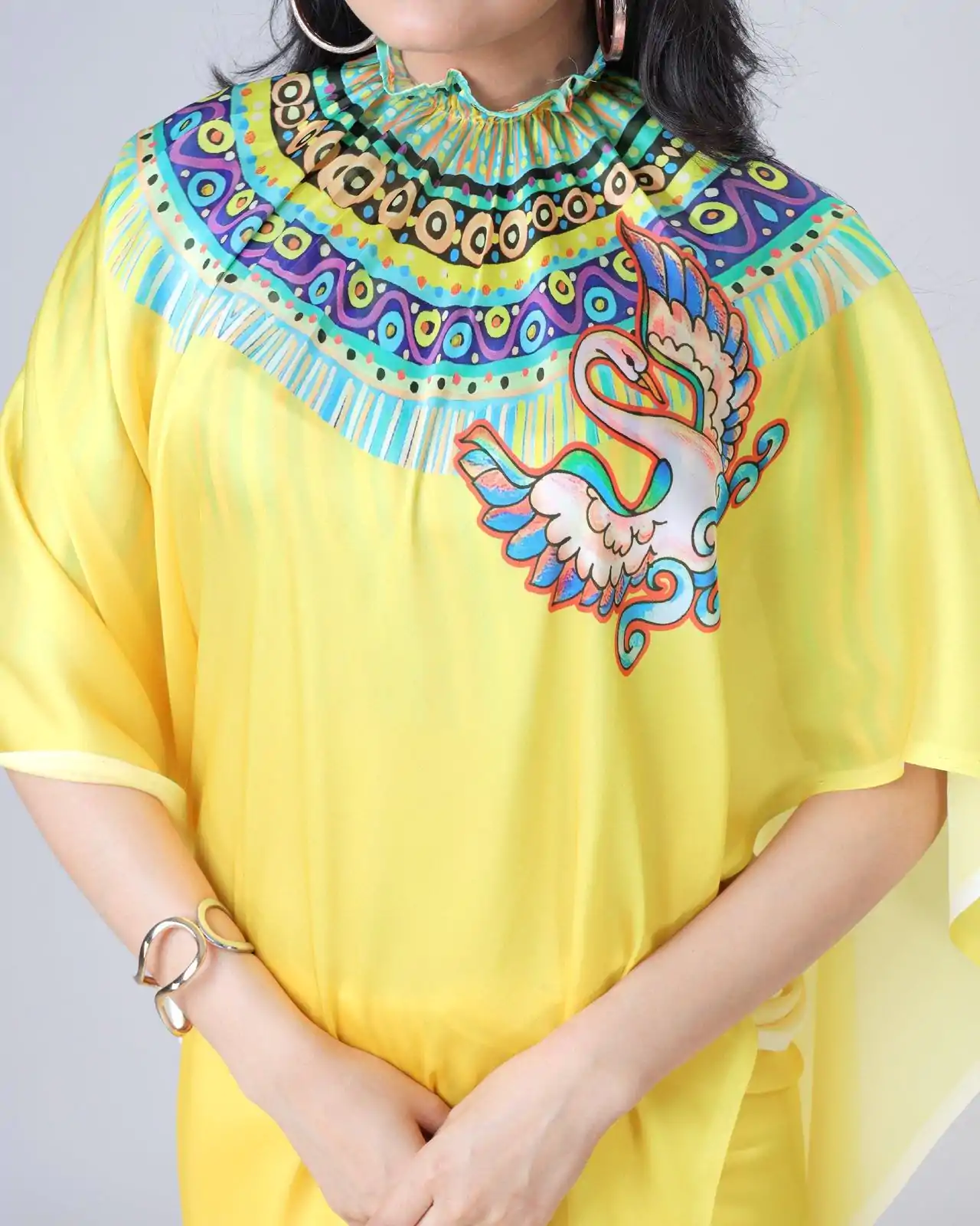 ST 1102 Yellow Color Japan Satin Digital Print Work Saree Casual, Wedding, Festive, Events . Expected Delivery  4-6 Working Days @1849/- only      | Embroidered Sarees, Bollywood Sarees, Creative Sarees, Designer Sarees, Ethnic Saree, Modern Digital sarees, Party Wear Sarees, Sarees