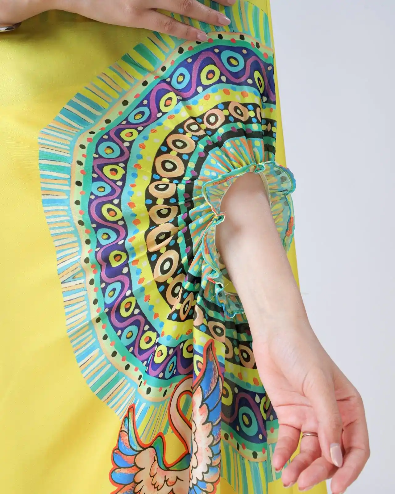 ST 1102 Yellow Color Japan Satin Digital Print Work Saree Casual, Wedding, Festive, Events . Expected Delivery  4-6 Working Days @1849/- only      | Embroidered Sarees, Bollywood Sarees, Creative Sarees, Designer Sarees, Ethnic Saree, Modern Digital sarees, Party Wear Sarees, Sarees