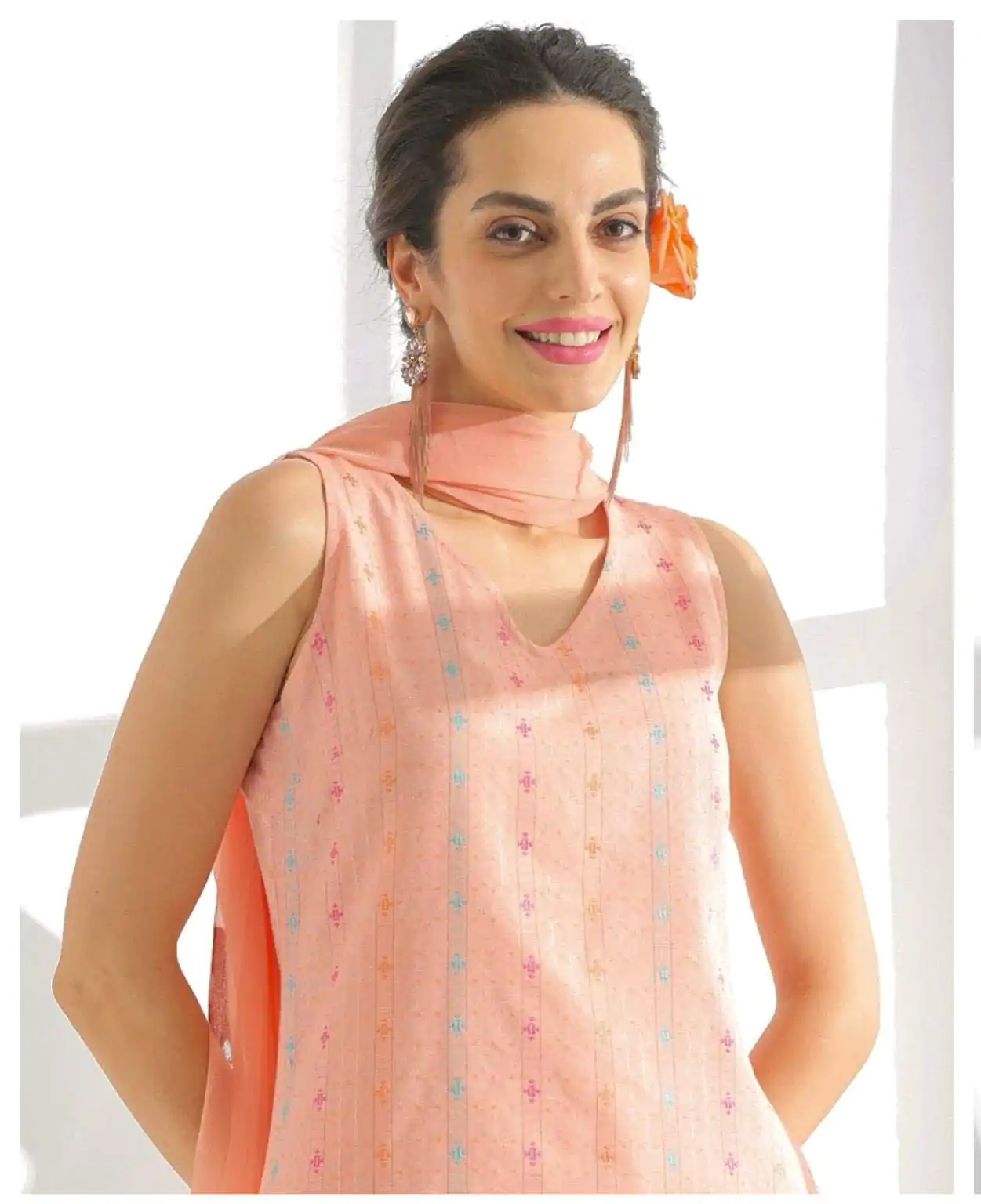 INLI Ghibli Peach Color Pure Cotton Print Salwar Suit Casual, Wedding, Party, Festive, Events Etc.4-6 Working Days@ 1499/-only | Casual Suits, Jump Suits, Creative suits, Designer Suits, Palazzo Suits, Party Wear Suits, Patiala Suits, Salwar suit, Straight Suits