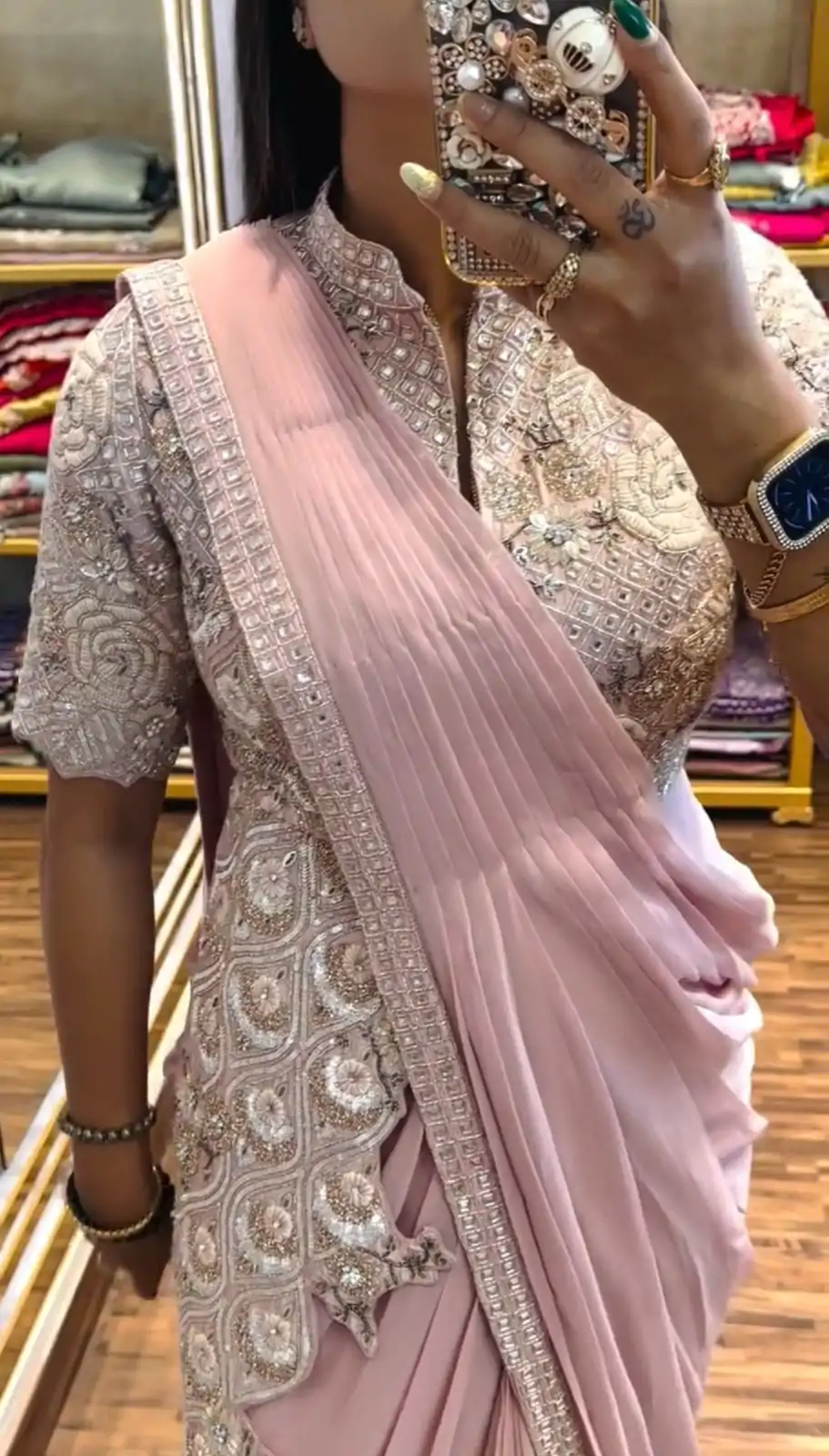  ST 1103 Pink Color Chinon Embroidery Work Ready To Wear Saree Casual, Wedding, Festive, Events . Expected Delivery  4-6 Working Days @2099/- only                                                                                                                                             | Embroidered Sarees, Bollywood Sarees, Creative Sarees, Designer Sarees, Ethnic Saree, Modern Digital sarees, Party Wear Sarees, Sarees