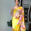 Superb Yellow Color Soft Organza Silk Ready To Wear Saree