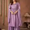 BE 316 Purple Color Vichitra Silk Embroidery Work Salwar Suit Casual, Wedding, Festive, Events . Expected Delivery  4-6 Working Days @2299/- only      | Casual Suits, Jump Suits, Creative suits, Designer Suits, Palazzo Suits, Party Wear Suits, Patiala Suits, Salwar suit, Straight Suits