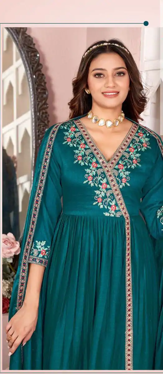 BE 316 Rama Blue Color Vichitra Silk Embroidery Work Salwar Suit Casual, Wedding, Festive, Events . Expected Delivery  4-6 Working Days @2299/- only      | Casual Suits, Jump Suits, Creative suits, Designer Suits, Palazzo Suits, Party Wear Suits, Patiala Suits, Salwar suit, Straight Suits