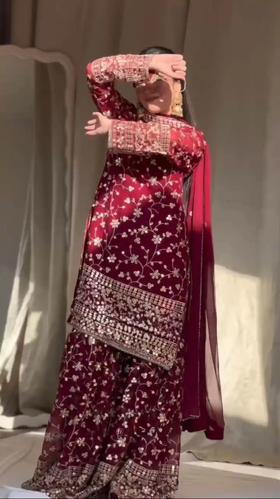 RTC 5858 Red Color Georgette Thread 9mm Sequence Salwar Suit Casual, Wedding, Festive, Events . Expected Delivery  4-6 Working Days @2349/- only      | Casual Suits, Jump Suits, Creative suits, Designer Suits, Palazzo Suits, Party Wear Suits, Patiala Suits, Salwar suit, Straight Suits