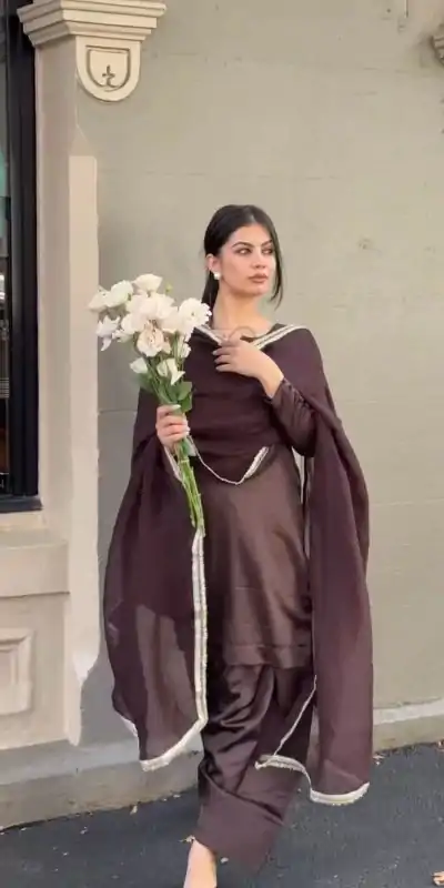 ZSR 3115 Wine Color Japan Satin With Full Sleeve Salwar Suit Casual, Wedding, Festive, Events . Expected Delivery  4-6 Working Days @1799/- only      | Casual Suits, Jump Suits, Creative suits, Designer Suits, Palazzo Suits, Party Wear Suits, Patiala Suits, Salwar suit, Straight Suits