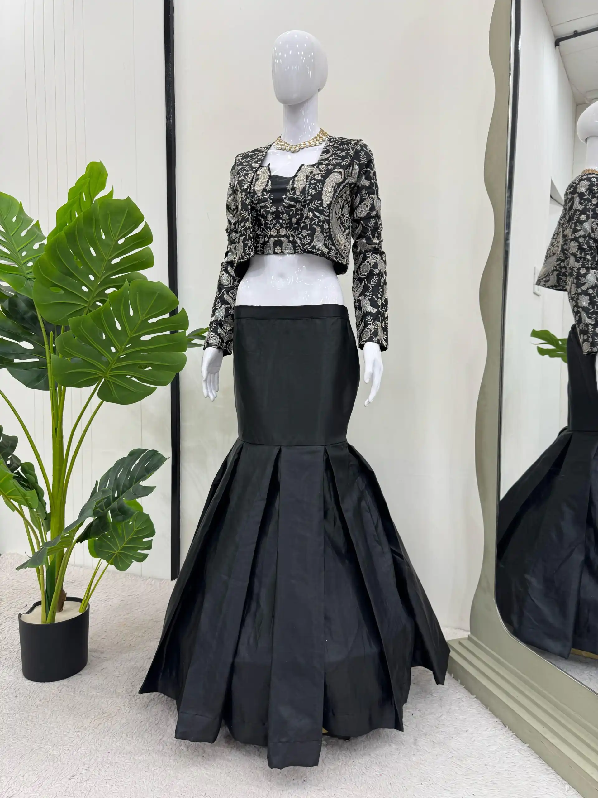 RTC 6488 Black Color Tapeta Silk Thread With Sequence Lehenga Choli Casual, Wedding, Party, Festive, Events Etc.4-6 Working Days @2149/- Only | Bollywood Lehenga, Creative Lehenga, Designer Lehenga, Embroidered Lehenga, Lehenga, Party Wear Lehenga