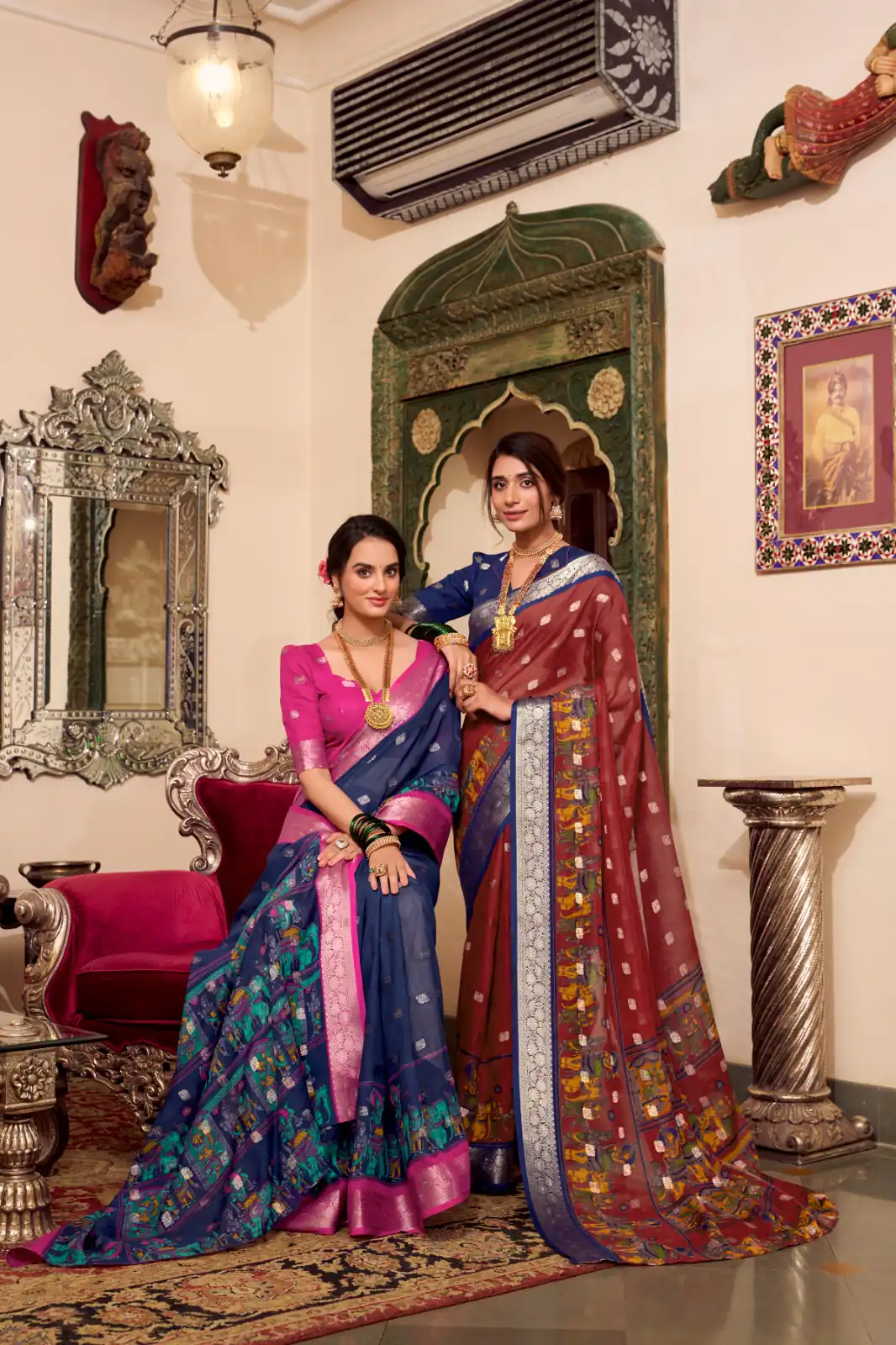 YNF 7031 Maroon Color Poly Cotton Kalamkari Print Saree Casual, Wedding, Festive, Events . Expected Delivery  4-6 Working Days @1699/- only                                                                                                                                           | Creative Sarees, Embroidered Sarees, Bollywood Sarees, Designer Sarees, Ethnic Saree, Modern Digital sarees, Party Wear Sarees, Sarees