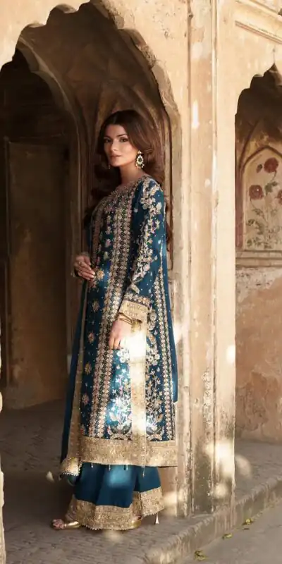 ZF 415 Navy Blue Color Georgette Sequence Work Salwar Suit Casual, Wedding, Festive, Events . Expected Delivery  4-6 Working Days @2149/- only      | Casual Suits, Jump Suits, Creative suits, Designer Suits, Palazzo Suits, Party Wear Suits, Patiala Suits, Salwar suit, Straight Suits