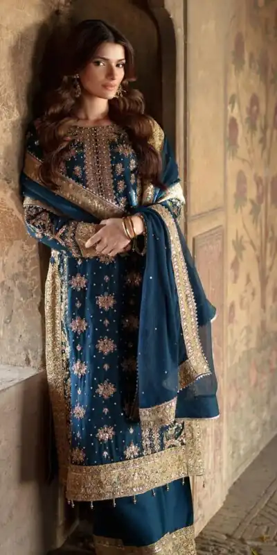 ZF 415 Navy Blue Color Georgette Sequence Work Salwar Suit Casual, Wedding, Festive, Events . Expected Delivery  4-6 Working Days @2149/- only      | Casual Suits, Jump Suits, Creative suits, Designer Suits, Palazzo Suits, Party Wear Suits, Patiala Suits, Salwar suit, Straight Suits