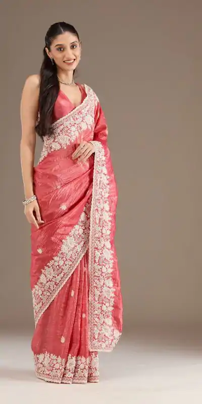 BT 1265 Peach Color Gold Crush Sequins Work Fancy Border Saree Casual, Wedding, Festive, Events . Expected Delivery  4-6 Working Days @2249/- only                                                                                                                                           | Embroidered Sarees, Bollywood Sarees, Creative Sarees, Designer Sarees, Ethnic Saree, Modern Digital sarees, Party Wear Sarees, Sarees