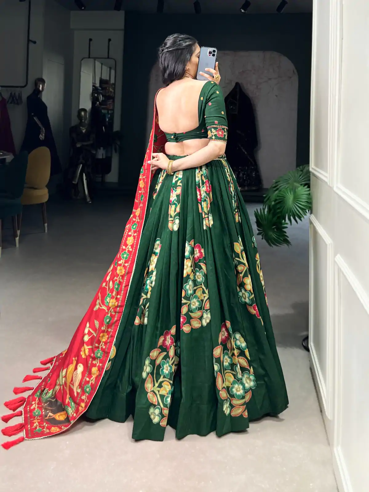 LNB 1239 Green Color Tushar Silk Printed Foil Work Lehenga Choli Casual, Wedding, Party, Festive, Events Etc.4-6 Working Days@ 2249/-only | Creative Lehenga, Bollywood Lehenga, Designer Lehenga, Embroidered Lehenga, Lehenga, Party Wear Lehenga