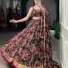 LNB 1672 Black Color Chiffon Floral Print Foil Print Embossed Design Lehenga Choli Wedding, Party, Festive, Events Etc. Delivery 4-6 Working Days Rs 3499 | Creative Lehenga, Bollywood Lehenga, Designer Lehenga, Embroidered Lehenga, Lehenga, Party Wear Lehenga