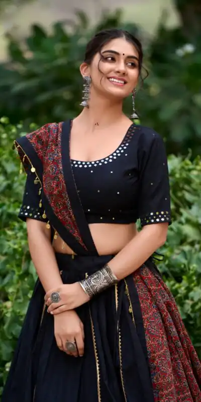 LNB 1697 Black Color Pure Cotton Plain With Gota Patti Touch Up Lehenga Choli Wedding, Party, Festive, Events Etc. Delivery 4-6 Working Days Rs 3499 | Creative Lehenga, Bollywood Lehenga, Designer Lehenga, Embroidered Lehenga, Lehenga, Party Wear Lehenga