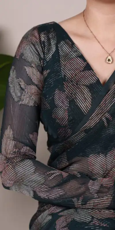 YNF 7052 Black Color Lurex Brasso Floral Viscose Brasso Saree Casual, Wedding, Festive, Events . Expected Delivery 4-6 Working Days @1799/- only | Embroidered Sarees, Bollywood Sarees, Creative Sarees, Designer Sarees, Ethnic Saree, Modern Digital sarees, Party Wear Sarees, Sarees