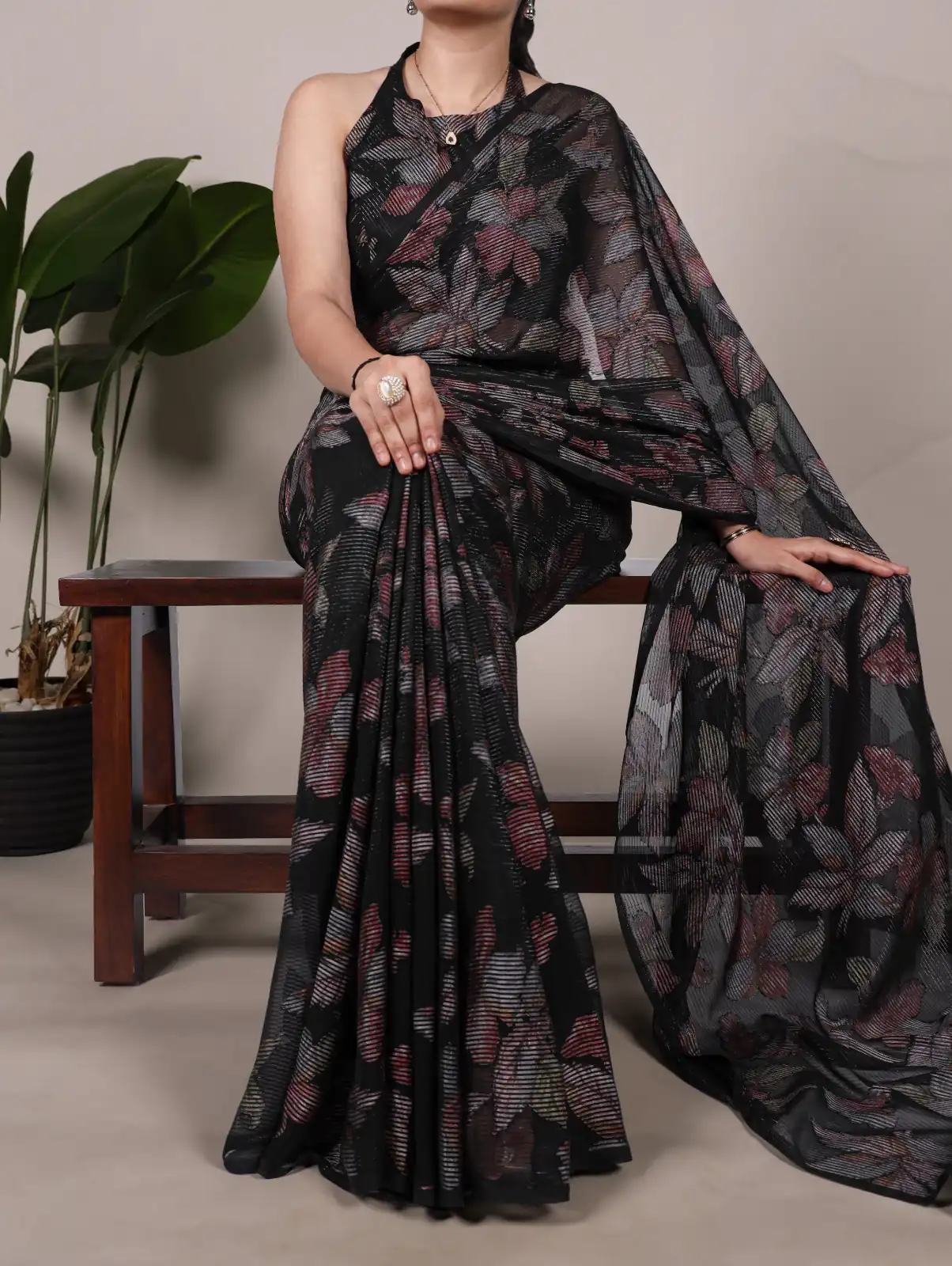 YNF 7052 Black Color Lurex Brasso Floral Viscose Brasso Saree Casual, Wedding, Festive, Events . Expected Delivery  4-6 Working Days @1799/- only                                                                                | Embroidered Sarees, Bollywood Sarees, Creative Sarees, Designer Sarees, Ethnic Saree, Modern Digital sarees, Party Wear Sarees, Sarees