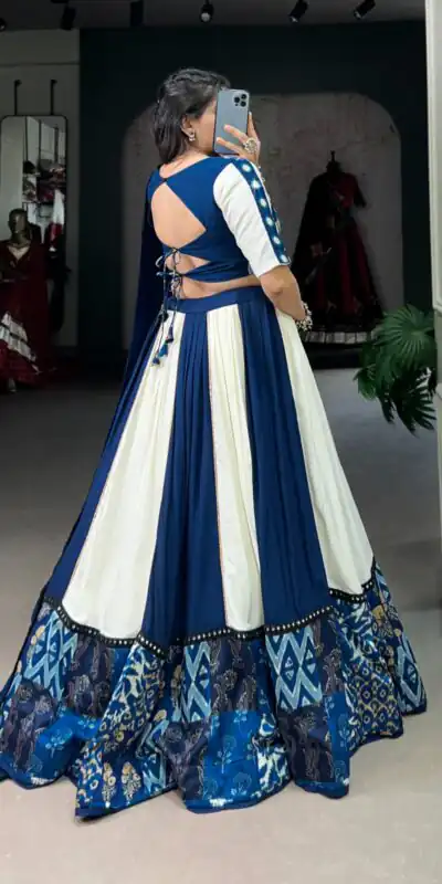 LNB 1714 Blue Color Pure Rayon Plain Printed With Paper Mirror Work Lehenga Choli Wedding, Party, Festive, Events Etc. Delivery 4-6 Working Days Rs 3599 | Creative Lehenga, Bollywood Lehenga, Designer Lehenga, Embroidered Lehenga, Lehenga, Party Wear Lehenga
