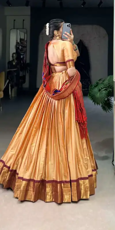 LNB 2017 Chiku Color Jacquard Silk Zari Weaving Work Lehenga Choli Wedding, Party, Festive, Events Etc. Delivery 4-6 Working Days Rs 2849 | Creative Lehenga, Bollywood Lehenga, Designer Lehenga, Embroidered Lehenga, Lehenga, Party Wear Lehenga