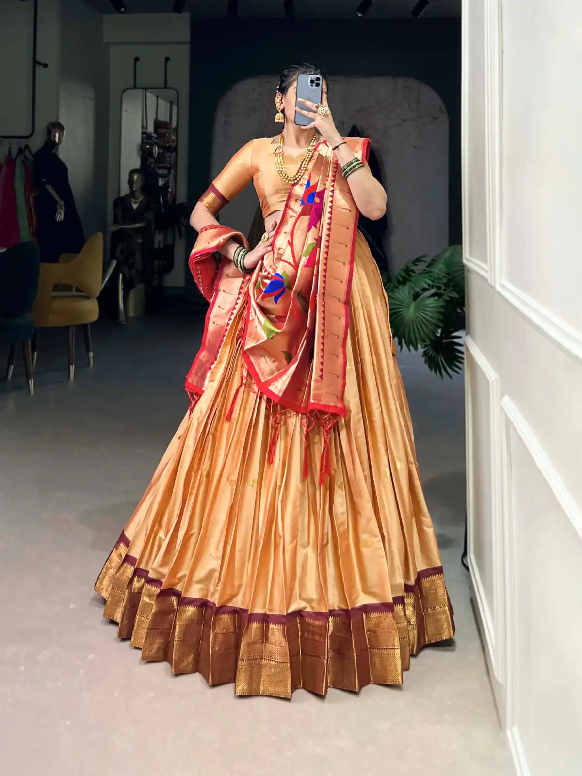 LNB 2017 Chiku Color Jacquard Silk Zari Weaving Work Lehenga Choli Wedding, Party, Festive, Events Etc. Delivery 4-6 Working Days Rs 2849 | Creative Lehenga, Bollywood Lehenga, Designer Lehenga, Embroidered Lehenga, Lehenga, Party Wear Lehenga