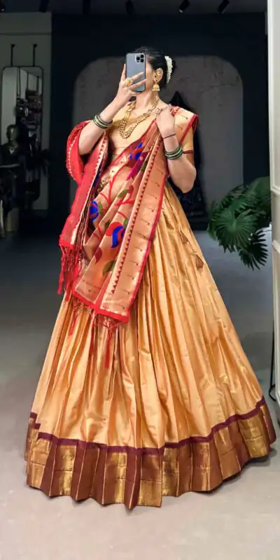 LNB 2017 Chiku Color Jacquard Silk Zari Weaving Work Lehenga Choli Wedding, Party, Festive, Events Etc. Delivery 4-6 Working Days Rs 2849 | Creative Lehenga, Bollywood Lehenga, Designer Lehenga, Embroidered Lehenga, Lehenga, Party Wear Lehenga