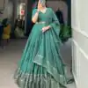 LNB 1906 Firozi Color Pure Chanderi Plain With Zari Weaving Work Border Lehenga Choli Wedding, Party, Festive, Events Etc. Delivery 4-6 Working Days Rs 1999 | Creative Lehenga, Bollywood Lehenga, Designer Lehenga, Embroidered Lehenga, Lehenga, Party Wear Lehenga