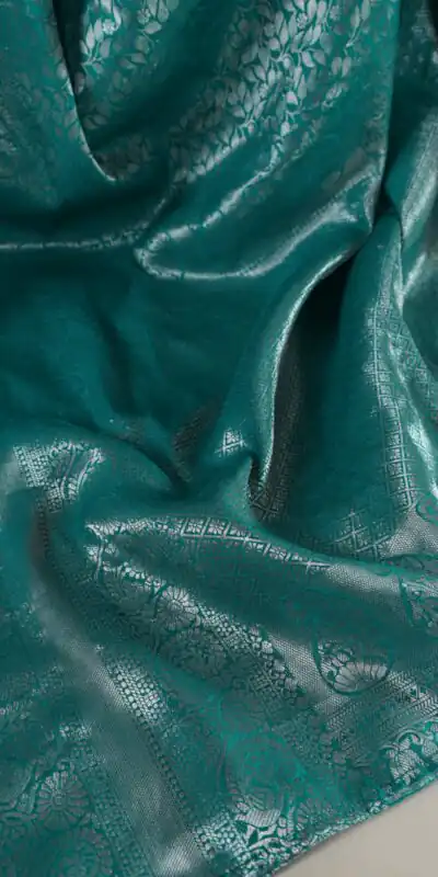 YNF 7404 Firozi Color Kanjivaram Zari Weaving Work Saree Casual, Wedding, Festive, Events . Expected Delivery  4-6 Working Days @1599/- only                                | Embroidered Sarees, Bollywood Sarees, Creative Sarees, Designer Sarees, Ethnic Saree, Modern Digital sarees, Party Wear Sarees, Sarees