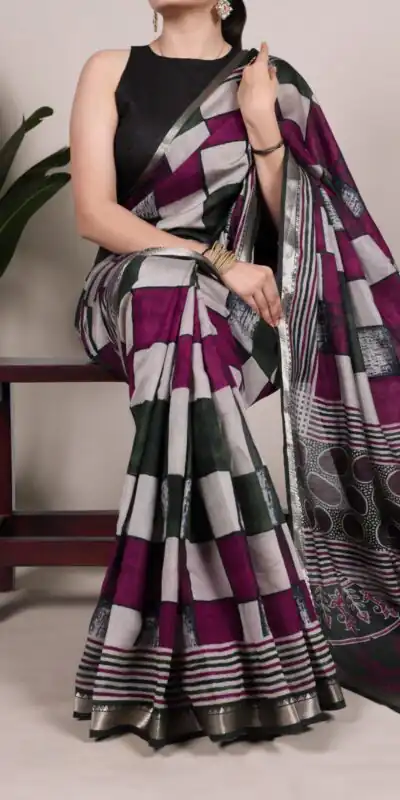 YNF 7045 Green Color Polyester Viscose Chanderi Printed Border Saree Casual, Wedding, Festive, Events . Expected Delivery  4-6 Working Days @1499/- only                                | Embroidered Sarees, Bollywood Sarees, Creative Sarees, Designer Sarees, Ethnic Saree, Modern Digital sarees, Party Wear Sarees, Sarees