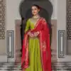 LG 1970 Green Color Chinon Lace On Border Latkan Dori Salwar Suit Casual, Wedding, Festive, Events . Expected Delivery  4-6 Working Days @1999/- only      | Casual Suits, Jump Suits, Creative suits, Designer Suits, Palazzo Suits, Party Wear Suits, Patiala Suits, Salwar suit, Straight Suits
