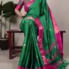 YNF 7406 Green Color Cotton Silk Weaving Work Paithani Concept Saree Casual, Wedding, Festive, Events . Expected Delivery  4-6 Working Days @1449/- only                                                                                | Embroidered Sarees, Bollywood Sarees, Creative Sarees, Designer Sarees, Ethnic Saree, Modern Digital sarees, Party Wear Sarees, Sarees