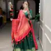 LNB 1653 Green Color Gaji Silk Dyeing With Lagdi patta Lehenga Choli Wedding, Party, Festive, Events Etc. Delivery 4-6 Working Days Rs 3499 | Creative Lehenga, Bollywood Lehenga, Designer Lehenga, Embroidered Lehenga, Lehenga, Party Wear Lehenga