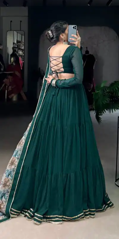 LNB 1710 Green Color Marble Lace Touch Up Canvas Lehenga Choli Wedding, Party, Festive, Events Etc. Delivery 4-6 Working Days Rs 3099 | Creative Lehenga, Bollywood Lehenga, Designer Lehenga, Embroidered Lehenga, Lehenga, Party Wear Lehenga