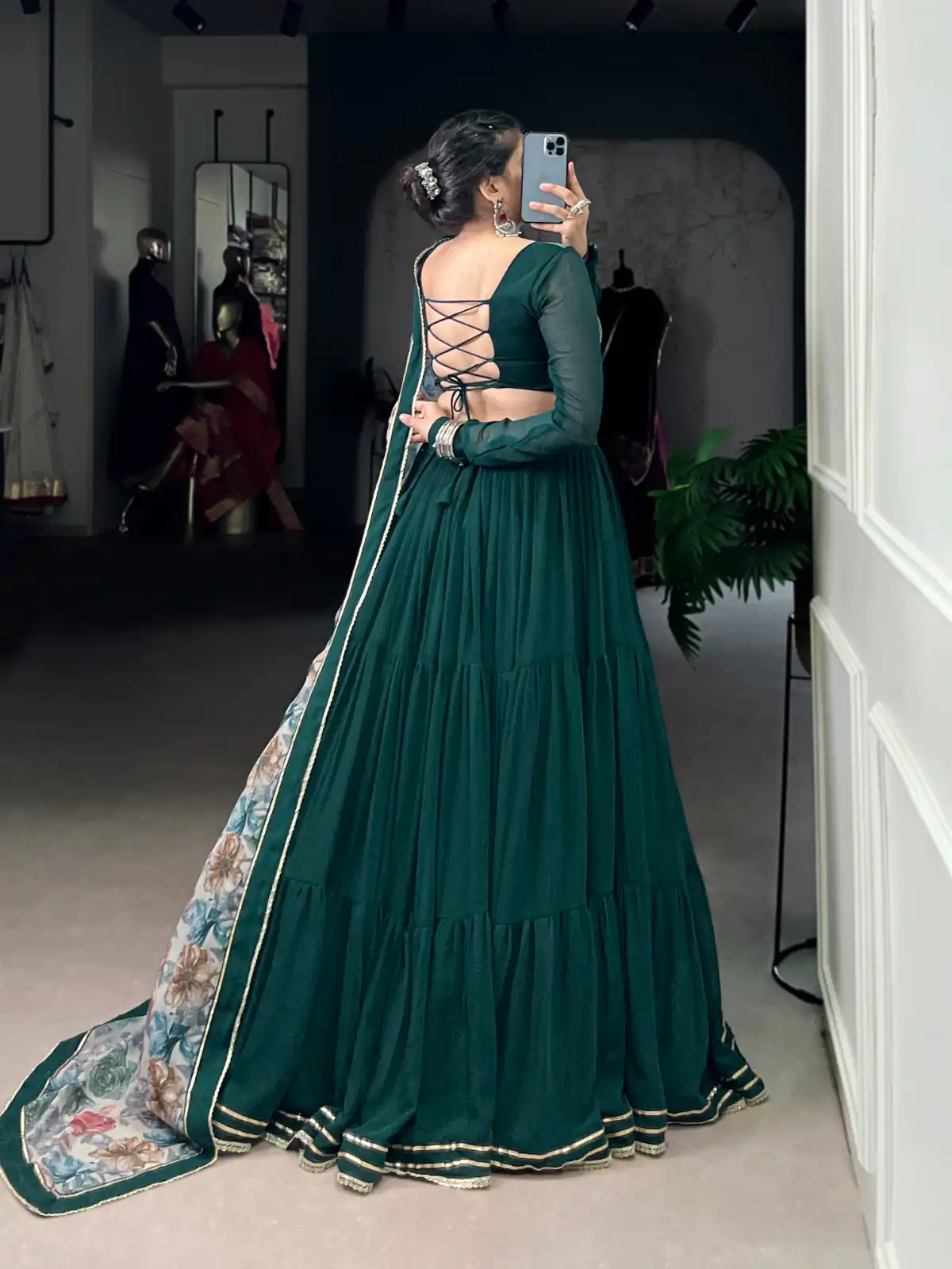 LNB 1710 Green Color Marble Lace Touch Up Canvas Lehenga Choli Wedding, Party, Festive, Events Etc. Delivery 4-6 Working Days Rs 3099 | Creative Lehenga, Bollywood Lehenga, Designer Lehenga, Embroidered Lehenga, Lehenga, Party Wear Lehenga