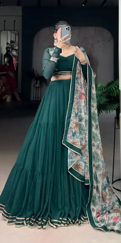 LNB 1710 Green Color Marble Lace Touch Up Canvas Lehenga Choli Wedding, Party, Festive, Events Etc. Delivery 4-6 Working Days Rs 3099 | Creative Lehenga, Bollywood Lehenga, Designer Lehenga, Embroidered Lehenga, Lehenga, Party Wear Lehenga