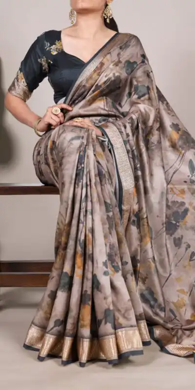 YNF 7015 Green Color Tussar Silk With Viscose Border Printed Saree Casual, Wedding, Festive, Events . Expected Delivery  4-6 Working Days @1699/- only                                                                                | Embroidered Sarees, Bollywood Sarees, Creative Sarees, Designer Sarees, Ethnic Saree, Modern Digital sarees, Party Wear Sarees, Sarees