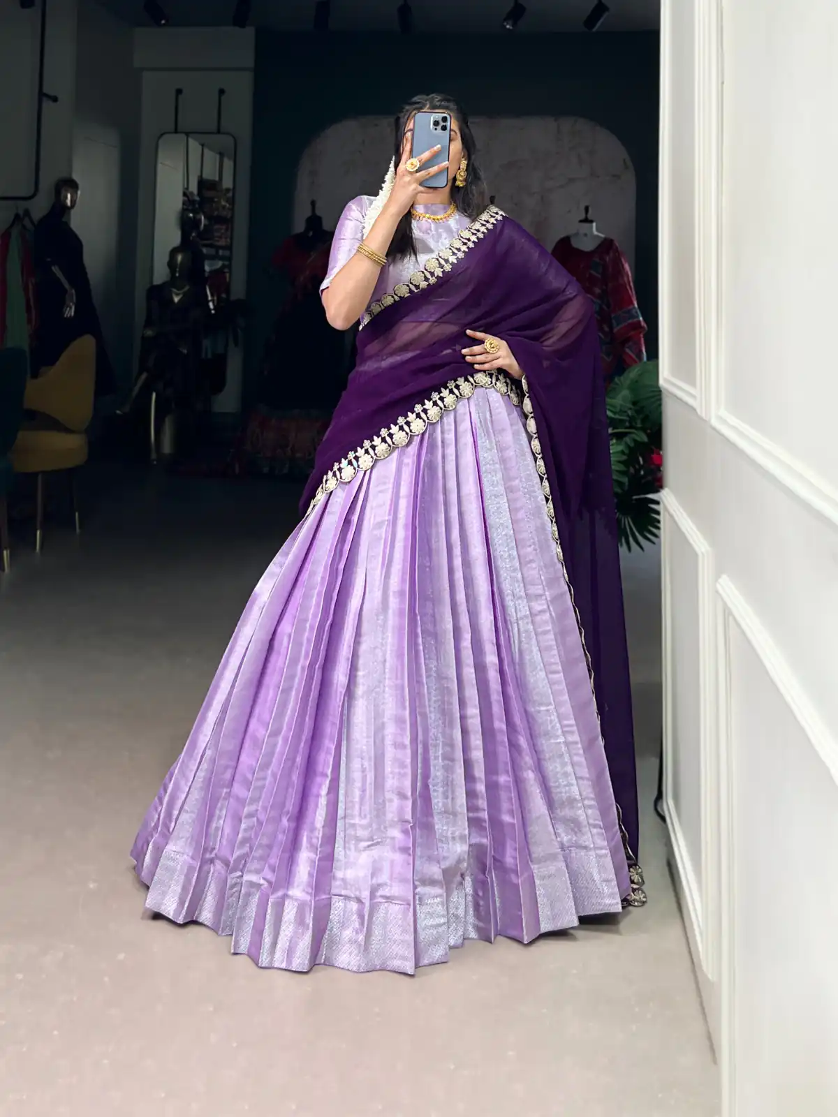 LNB 2013 Lavender Color Jacquard Silk weaving work Lehenga Choli Wedding, Party, Festive, Events Etc. Delivery 4-6 Working Days Rs 2999 | Creative Lehenga, Bollywood Lehenga, Designer Lehenga, Embroidered Lehenga, Lehenga, Party Wear Lehenga