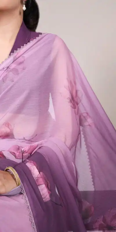 YNF 7038 Lavender Color Weightless Marbal Floral Printed Lace Saree Casual, Wedding, Festive, Events . Expected Delivery  4-6 Working Days @1549/- only                                                                                | Embroidered Sarees, Bollywood Sarees, Creative Sarees, Designer Sarees, Ethnic Saree, Modern Digital sarees, Party Wear Sarees, Sarees