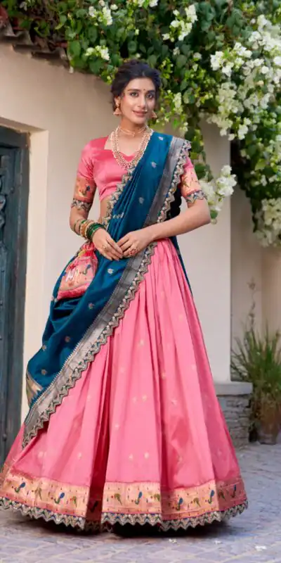 LNB 2014 Light Pink Color Jacquard Zari Work Sequins Thread Embroidery Lehenga Choli Wedding, Party, Festive, Events Etc. Delivery 4-6 Working Days Rs 3749 | Creative Lehenga, Bollywood Lehenga, Designer Lehenga, Embroidered Lehenga, Lehenga, Party Wear Lehenga