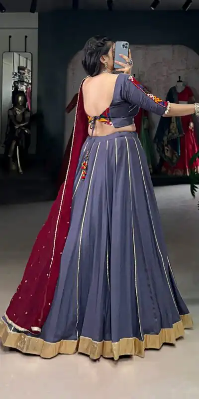 LNB 1655 Light Purple Color Pure Rayon Embossed Design Gotta Patti Lace Lehenga Choli Wedding, Party, Festive, Events Etc. Delivery 4-6 Working Days Rs 2799 | Creative Lehenga, Bollywood Lehenga, Designer Lehenga, Embroidered Lehenga, Lehenga, Party Wear Lehenga