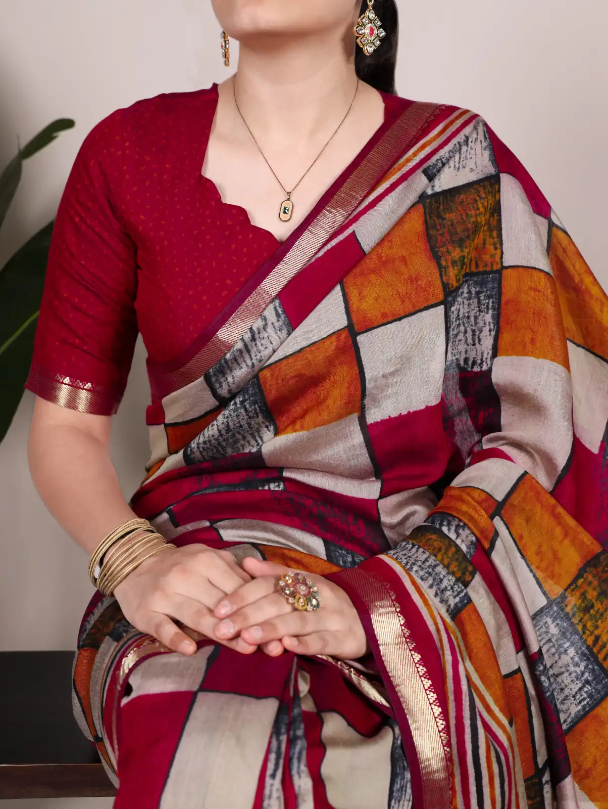 YNF 7045 Maroon Color Polyester Viscose Chanderi Printed Border Saree Casual, Wedding, Festive, Events . Expected Delivery  4-6 Working Days @1499/- only                                | Embroidered Sarees, Bollywood Sarees, Creative Sarees, Designer Sarees, Ethnic Saree, Modern Digital sarees, Party Wear Sarees, Sarees