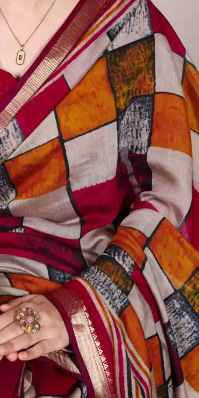 YNF 7045 Maroon Color Polyester Viscose Chanderi Printed Border Saree Casual, Wedding, Festive, Events . Expected Delivery  4-6 Working Days @1499/- only                                | Embroidered Sarees, Bollywood Sarees, Creative Sarees, Designer Sarees, Ethnic Saree, Modern Digital sarees, Party Wear Sarees, Sarees