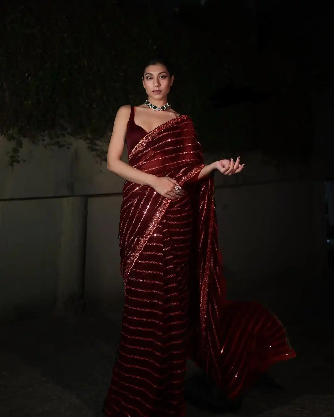 DF 3393 Maroon Color Georgette 5MM Sequins Embroidery Work Saree Casual, Wedding, Festive, Events . Expected Delivery  4-6 Working Days @1799/- only                                                 | Embroidered Sarees, Bollywood Sarees, Creative Sarees, Designer Sarees, Ethnic Saree, Modern Digital sarees, Party Wear Sarees, Sarees