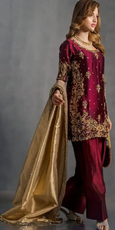 LG 1989 Maroon Color Moss Satin Sequence Embroidery Work Salwar Suit Casual, Wedding, Festive, Events . Expected Delivery  4-6 Working Days @1949/- only      | Casual Suits, Jump Suits, Creative suits, Designer Suits, Palazzo Suits, Party Wear Suits, Patiala Suits, Salwar suit, Straight Suits