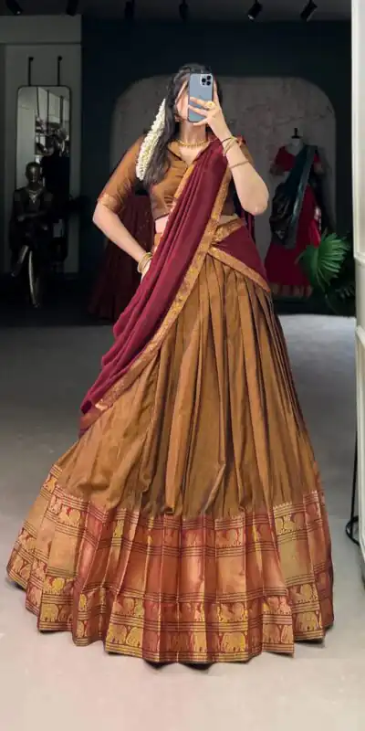 LNB 2040 Mustard Color Narayan Pet Zari Weaving Lehenga Choli Choli Festive Party Wedding, Events etc. Delivery 4-6 Working Days @1899/- | Creative Lehenga, Bollywood Lehenga, Designer Lehenga, Embroidered Lehenga, Lehenga, Party Wear Lehenga