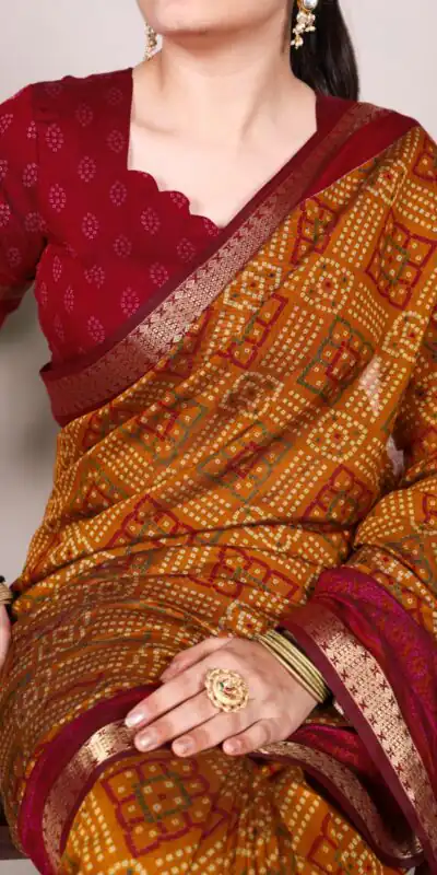 YNF 7046 Mustard Color Polyester Chanderi Print Zari Weaving Work Saree Casual, Wedding, Festive, Events . Expected Delivery  4-6 Working Days @1549/- only                                                                                | Embroidered Sarees, Bollywood Sarees, Creative Sarees, Designer Sarees, Ethnic Saree, Modern Digital sarees, Party Wear Sarees, Sarees