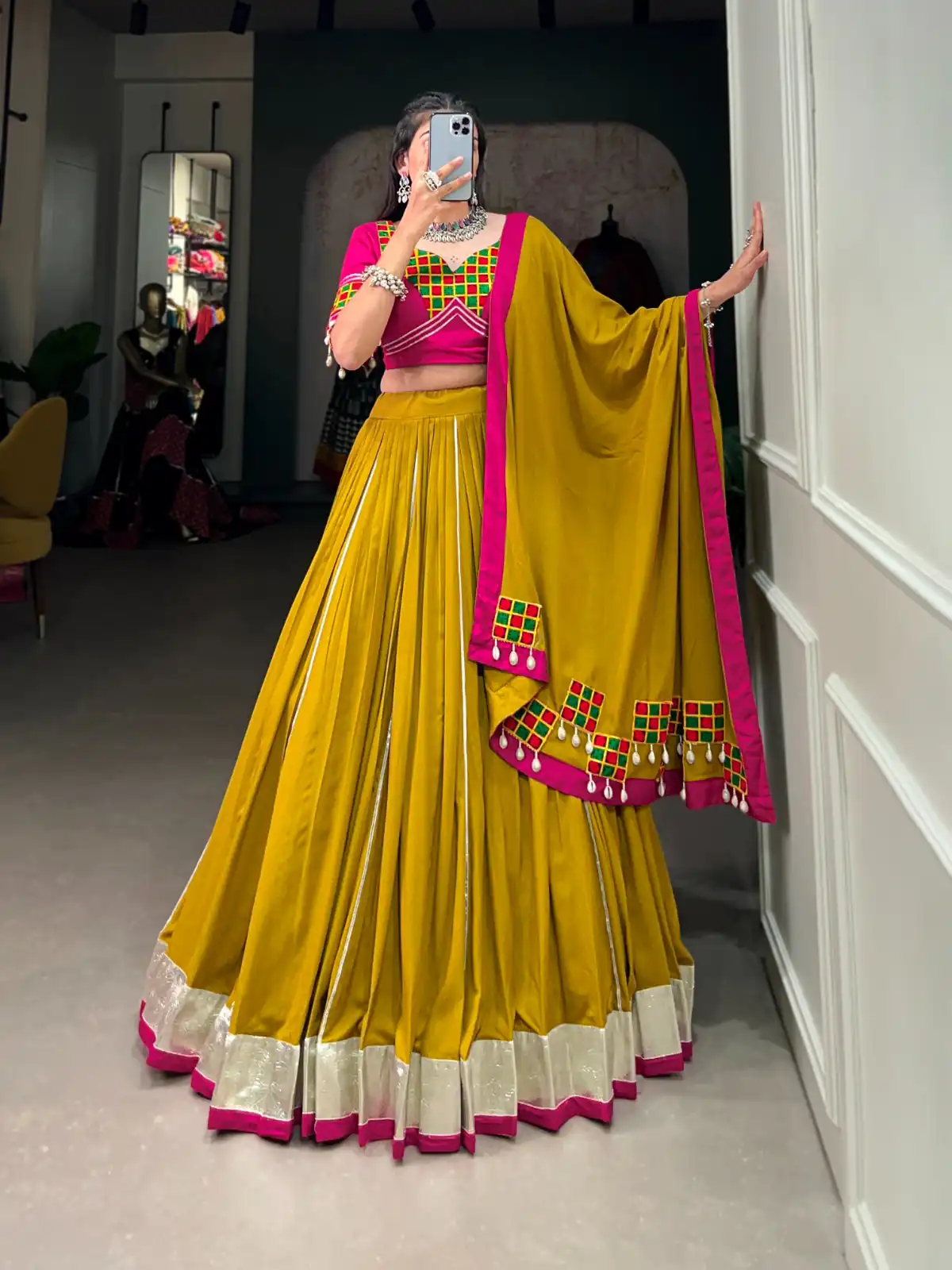 LNB 1694 Mustard Color Pure Rayon Plain Lace Border With Gotta Patti Lehenga Choli Wedding, Party, Festive, Events Etc. Delivery 4-6 Working Days Rs 3199 | Creative Lehenga, Bollywood Lehenga, Designer Lehenga, Embroidered Lehenga, Lehenga, Party Wear Lehenga