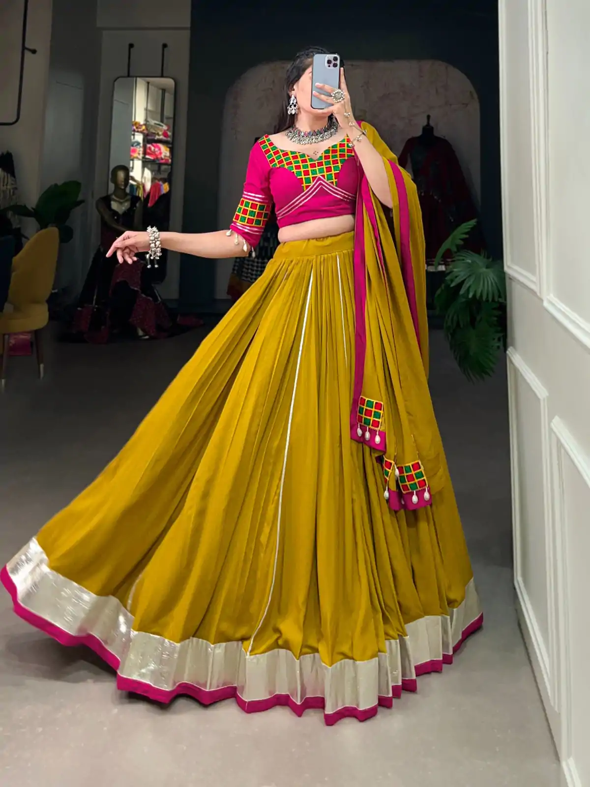 LNB 1694 Mustard Color Pure Rayon Plain Lace Border With Gotta Patti Lehenga Choli Wedding, Party, Festive, Events Etc. Delivery 4-6 Working Days Rs 3199 | Creative Lehenga, Bollywood Lehenga, Designer Lehenga, Embroidered Lehenga, Lehenga, Party Wear Lehenga