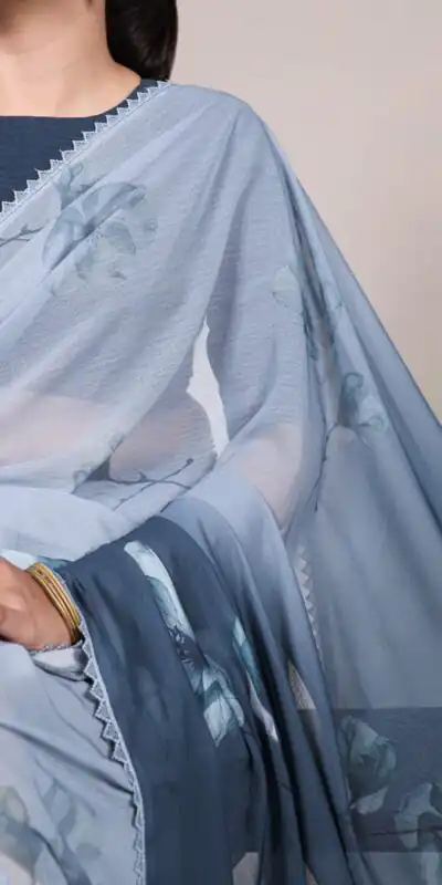 YNF 7038 Navy Blue Color Weightless Marbal Floral Printed Lace Saree Casual, Wedding, Festive, Events . Expected Delivery  4-6 Working Days @1549/- only                                                                                | Embroidered Sarees, Bollywood Sarees, Creative Sarees, Designer Sarees, Ethnic Saree, Modern Digital sarees, Party Wear Sarees, Sarees