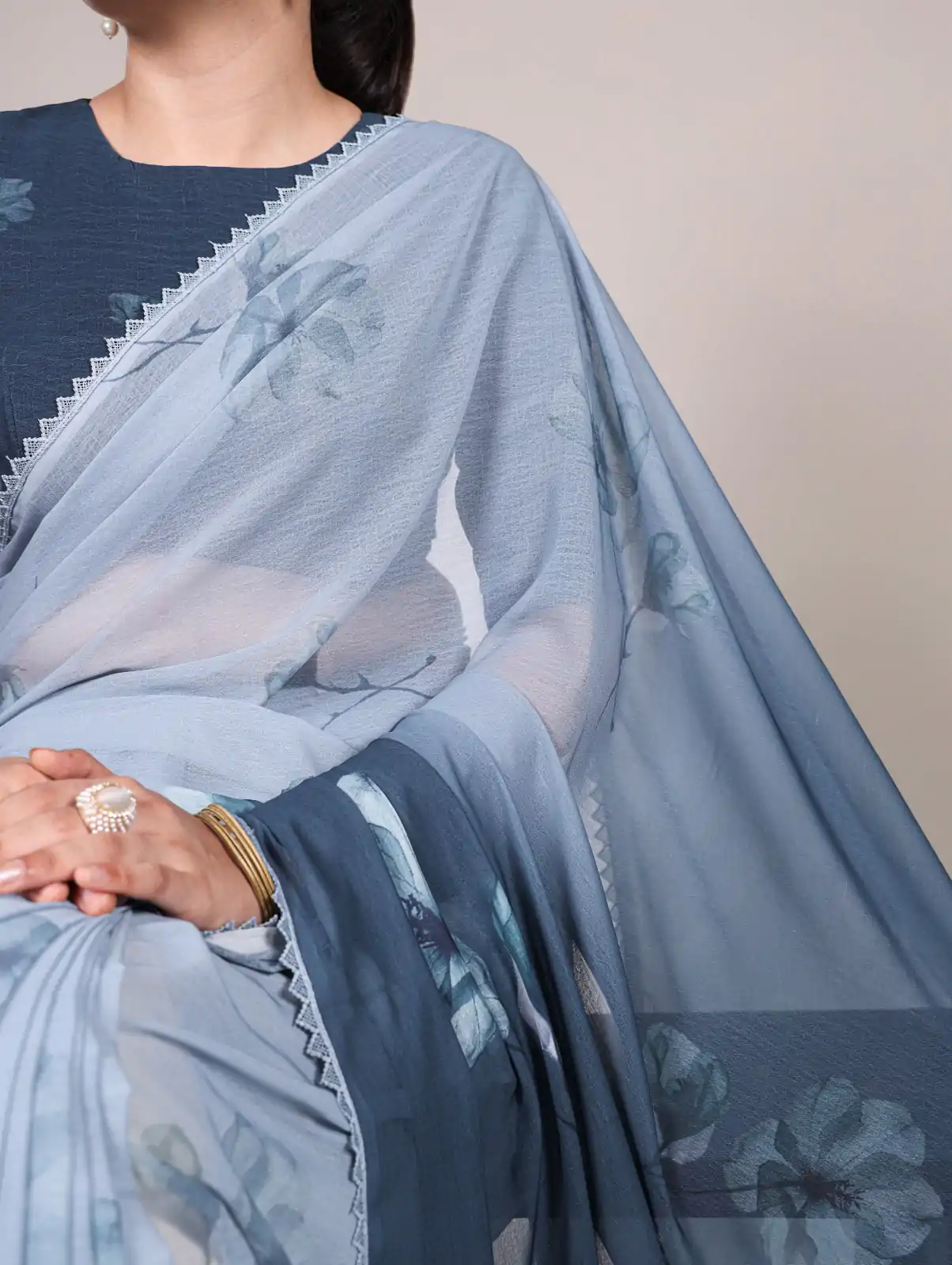 YNF 7038 Navy Blue Color Weightless Marbal Floral Printed Lace Saree Casual, Wedding, Festive, Events . Expected Delivery  4-6 Working Days @1549/- only                                                                                | Embroidered Sarees, Bollywood Sarees, Creative Sarees, Designer Sarees, Ethnic Saree, Modern Digital sarees, Party Wear Sarees, Sarees