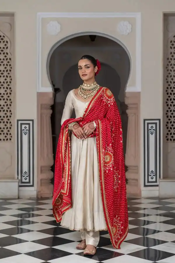 LG 1970 Off White Color Chinon Lace On Border Latkan Dori Salwar Suit Casual, Wedding, Festive, Events . Expected Delivery  4-6 Working Days @1999/- only      | Casual Suits, Jump Suits, Creative suits, Designer Suits, Palazzo Suits, Party Wear Suits, Patiala Suits, Salwar suit, Straight Suits
